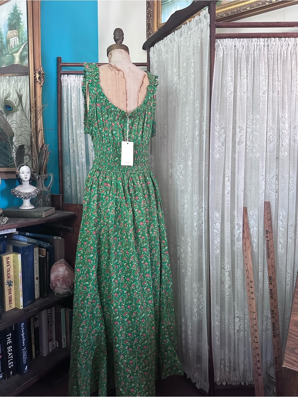 Doen Emmaretta in Emerald Jardin Du Chateau Size Large NWT (Slight Flaw) - Picture 5 of 13